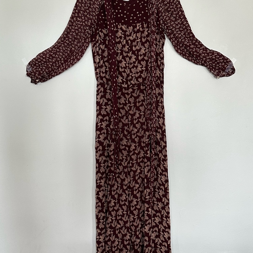 Isabel Marant Red Bishop Sleeve Maxi Gown